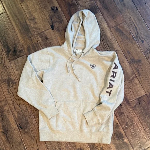 Ariat Women's Tan Hoodie with Logo - Picture 1 of 1